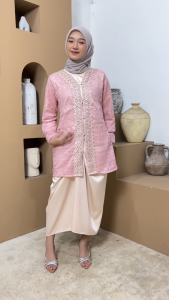 Emran Batik - Setelan Outer Brokat Wanita Dahayu Oneset Outer Baju Wisuda Nikahan Lamaran Bridesmaid