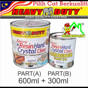 900ml ( HARD RESIN ) HEAVY DUTY Epoxy Resin WOOD RESIN EPOXY TABLE RIVER DESIGN like Super Clear(ready stock)