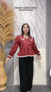 SHINE FASHION - BRENDA BLOUSE POLOS RENDA / ATASAN WANITA RENDA -PN