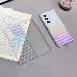 Case Aurora Gradient For Samsung Galaxy Z FOLD 4 / Z FOLD 5 / Z FOLD 6 / Layar Lipat Fashion Simple Color Plating Casing Pelindung Anti Guncangan EC-215