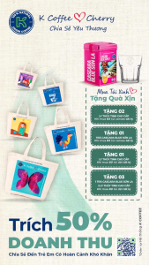 K COFFEE - Túi Tote Vải Canvas Cherry