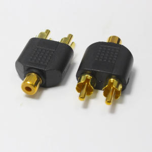 RCA Male to Female Plug Jack 2 in 1 Gold-plated AV Audio Video Extension Cable Connector DVD Monitor