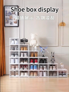 Ecoo MALL  กล่องรองเท้าพับได้  กล่องรองเท้า  เปิดฝาด้านหน้า ใช้เก็บของได้หลากหลาย 3 สี  3/6/8/9/10ชั้น