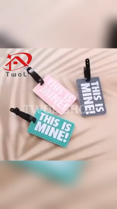 TWOL SHOP 1pcs Fashion Creative Letter Cute Travel Accessories Luggage Tags Suitcase Cartoon Style Silicon Portable Travel Label