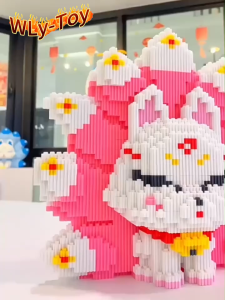 New products in stock Nine-tailed Fox series building blocks small particles educational assembly three-dimensional toy puzzle decoration ornaments girl gift