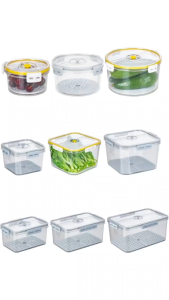 Bộ hộp trong HOKORI 6558+59+60 nhựa VIỆT NHẬT cao cấp - Tròn vuông chữ nhật - Thực phẩm tủ lạnh