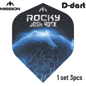 Mission Dart Flights - Josh Rock Rocky STANDARD 100 Micron Solo Darts Flight For Soft and Steel Darts (SAYAP ARROW)