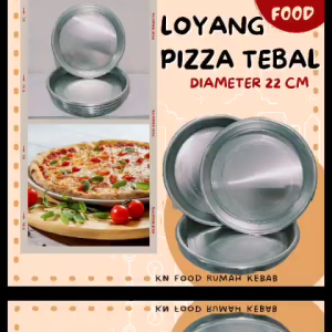 LOYANG PIZZA TEBL ALUMINIUM DIAMETER 22 CM