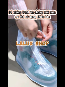 Ủng Đi Mưa Silicon Trong Suốt Chống Bẩn Chống Trơn Trượt - Giày Đi Mưa Chống Nước Nam Nữ Nhỏ Gọn Tiện Lợi