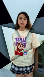 CAROTYLES S Kaos Couple Keluarga Motif LABU HI Wanita dan Anak Lengan Pendek Katun