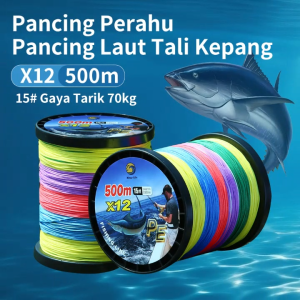 Bingolife Senar PE X12 Senar Pancing Kuat 500m Memancing di Laut Beneng Pancing Pemancingan Perahu Tuna