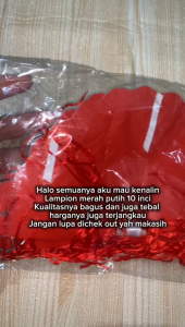 Yu YI Kualitas PREMIUM Lampion merah putih / 17 agustus / 17an / 10 / 25cm / HUT RI