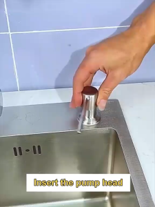 dispenser tanam sabun cair bak cuci dapur kitchen sink stainless DTSC
