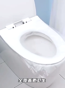 【5pcs】Disposable Waterproof PE Plastic Toilet Seat Cover for Travel - Hygienic One-Time Use Easy Install