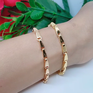 Gelang Rantai Titanium Xuping Rodium Perhiasan Aksesoris Lapis Emas GR49