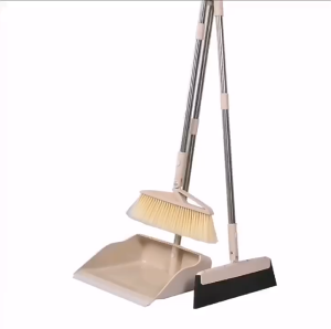 Multipurpose Combo of Long Handle Plastic Broom with Dustpan for Home and Office Cleaning Broom with Dustpan Set R0510
