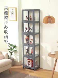 COD 3/4/5 Layers Acrylic Display Cabinet Bamboo Four Sided Transparency for Living Room Display Box