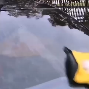 Kain Lap Mobil HIKUN Hitam Kuning Microfiber & Kanebo 30x30