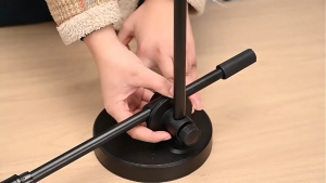 Selfie Ring Light with Desk Stand and Phone Holder 10 Desktop Ring Lights for Laptop/Computer Overhead Camera Mount Tripod Stand with 360° Shooting Arm