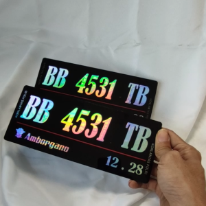 Plat Nomor Akrilik Sepeda Motor Hologram Baut