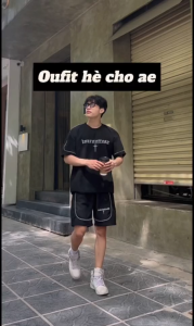 Bộ thể thao Cộc Tay Nam Nữ Mùa Hè In Chữ Thập Phong Cách Trẻ Trung Bộ Thể Thao Nam Chất Tổ Ong BO18 - MINHSTORE66