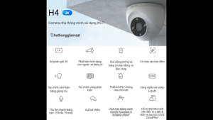 Camera IP Wifi Dome EZVIZ H4 3MP 2K Đàm Thoại Màu Bang Đêm Chống Nước Bảo Hành 24Th Chính Hãng