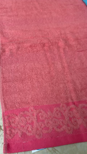 Handuk Mandi Travel Polos Embos Lis Daun Ukir 50x100