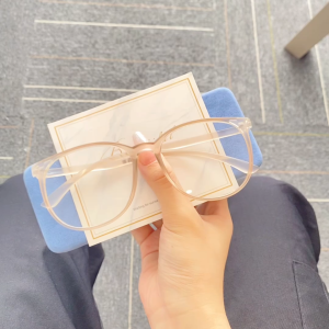 Fashion Korean Matte Coffee Myopia Glasses Anti-Blue Light 0-400 Graded Glasses for Nearsighted Women Men