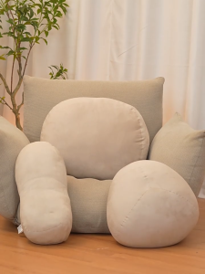 นุ่มหมอนอิงของ MUJI MUJI สามารถถูกใช้เป็นหมอนรถหมอนอิงสะโพกหมอนเมฆ ₪ หมอนหนุน 55×40×20cm สีเขียว สีเทา สีเบจ