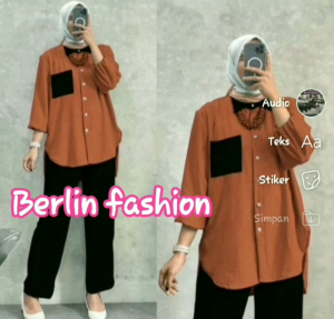 Setelan crinkcle kombinasi wanita dewasa/setcel polos wanita