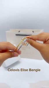 [ RM99 ONLY ] CELOVIS Elise with Cubic Zirconia Bangle ( Gold/ Silver )