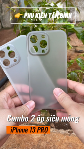 Combo 2 Ốp Lưng Trong Nhám Unibody iPhone 13 Pro Siêu Mỏng