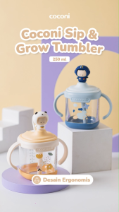 COCONI Sip n Grow Tumbler 260ml | Sippy Cup | Gelas Susu Anak Sedotan