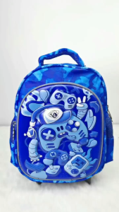 32cm 3D Cartoon Trolley School Backpack Kids Trolley Bag 12 (BGJAYA)