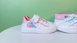 ALENA Kids Shoes For Girls Kasut Sekolah Perempuan Hitam Girls White Shoes Spring New Style Leather Low-top Sneakers Girls Cartoon Sports Shoes Korean Version All-match Single Shoes