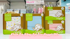 Khăn Đa Năng Sợi Tre NAPPI Hộp 1 Cái Cho Bé Từ Sơ Sinh 120x120cm