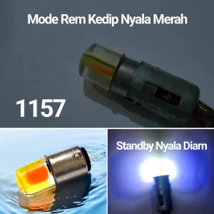 LAMPU STOP JELLY 2 MODE KEDIP MERAH DAN DIAM PUTIH BISA UNTUK SEMUA MOTOR DC 12V