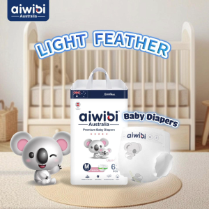 Aiwibi Natural Premium Night Taped Diapers，Baby diapers Overnight diapers  Ultra-thin Soft diapers- S/M/L/XL Sizes (1 Pack)