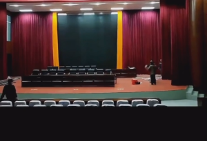 Rèm Vải Nhung Xanh Rêu Rèm Decor Sự Kiện Hội Nghị Sang Trọng Làm Phông Nền Trang Trí DC-754
