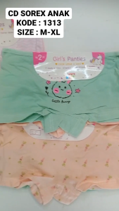 Celana Dalam Boxer Anak Cewek Sorex Kids SK1313 Katun Premium