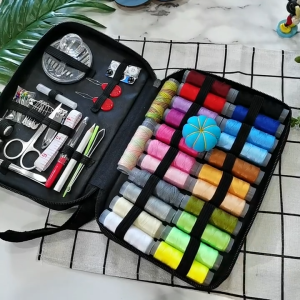 Multifunctional Sewing Box Set Compact and Portable Needle and Thread Box Needlework Scissors Craft Box