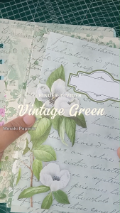 A5 / A6 / B5 Green Vintage Binder Divider Planner Dashboard Student Binder | Meraki Paperie