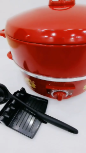 กระทะไฟฟ้า HANABISHI 14 นิ้ว รุ่น HEP-14S พร้อมซึ้ง 1 ชั้น ฮานาบิชิ