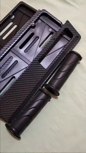 PAKET Dudukan Plat Nomor Karbon Universal / Cover Plat Nomor Carbon Depan Belakang Plus HAND GRIP STANDAR HONDA