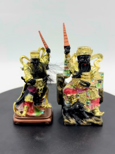 CHOP TAN LAM HIN Marshal Zhao Pearl Paint Powder Face Resin 陈南兴/赵元帅珍珠漆粉脸树脂/4寸武财神