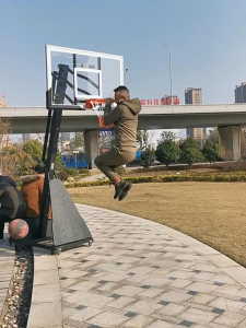 TopStyle Stand bola Basket Portable 1.7-3.05M Bingkai Basket Bisa Diatur Naik Turun Stand Bola Basket Outdoor Bergerak