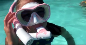 Ống thở lặn biển POPO TB5 công nghệ 2 van chống sặc ngăn nước 100% an toàn cho bé từ 4 tuổi