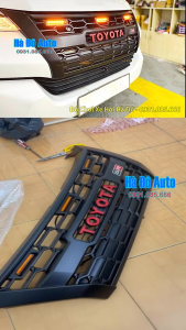 Grille Front Bumper Toyota Fortuner 2017/2020 High-Quality Thai Import - Black Chrome Finish
