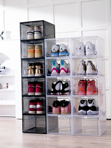 HHsociety  กล่องเก็บรองเท้า กล่องรองเท้า กล่องใส่รองเท้า ชั้นเก็บรองเท้า สีใส  แข็งแรง กล่องใหญ่ กล่องรองเท้าแม่เหล็ก รุ่น CY-01