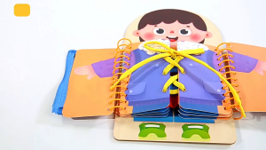 Learning Dressing Busy Board – Buckle Zip Button Life Skill Training Toy for Boys & Girls-T226